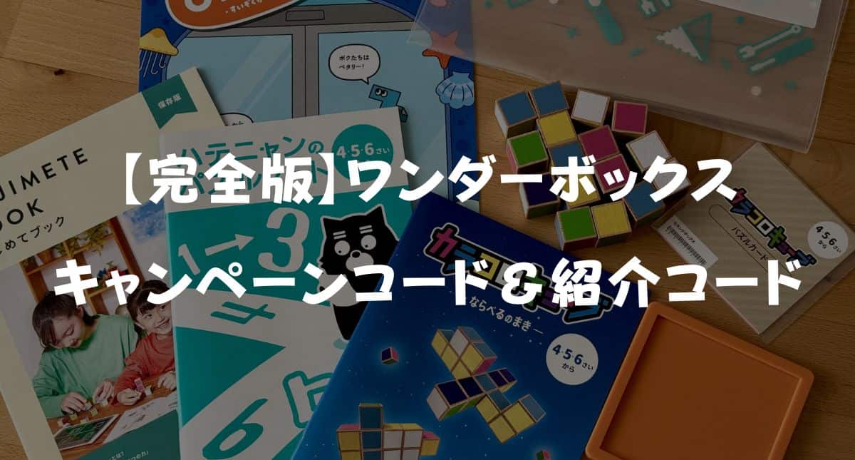 【8220円お得！】ワンダーボックスのキャンペーンコード＆紹介コード！一番安く入会する裏ワザ